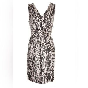 Banana Republic Silk Snakeskin Pattern Dress Petite Size 6